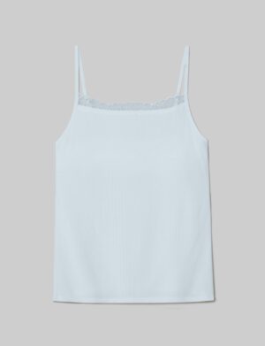 Women's Second Skin Luxe Rib Lace Cami