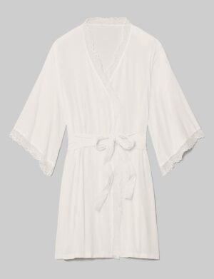 Women's Second Skin Luxe Rib Lace Robe