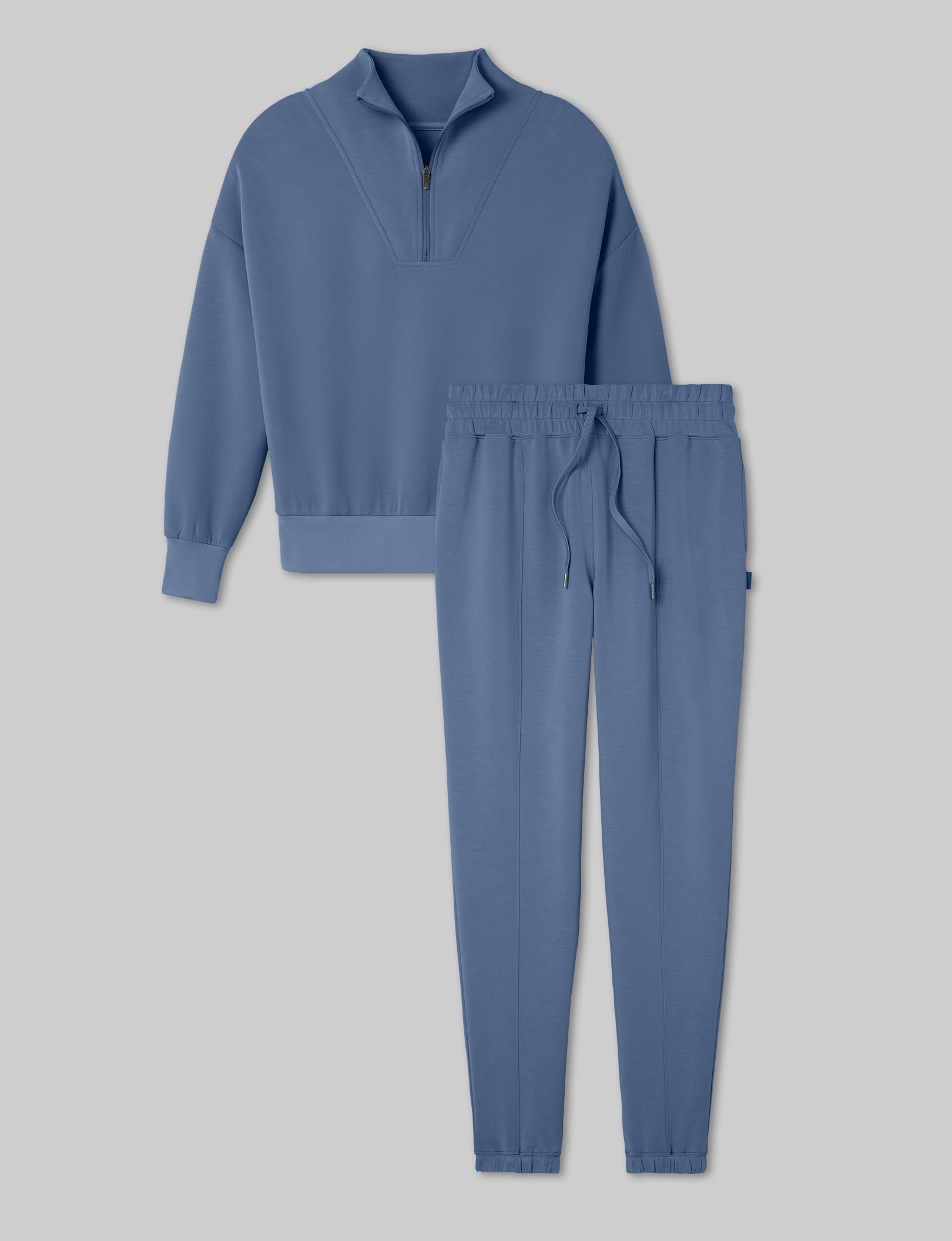 Women's Luxe Traveler Knit Quarter Zip & Jogger Set - Image 2