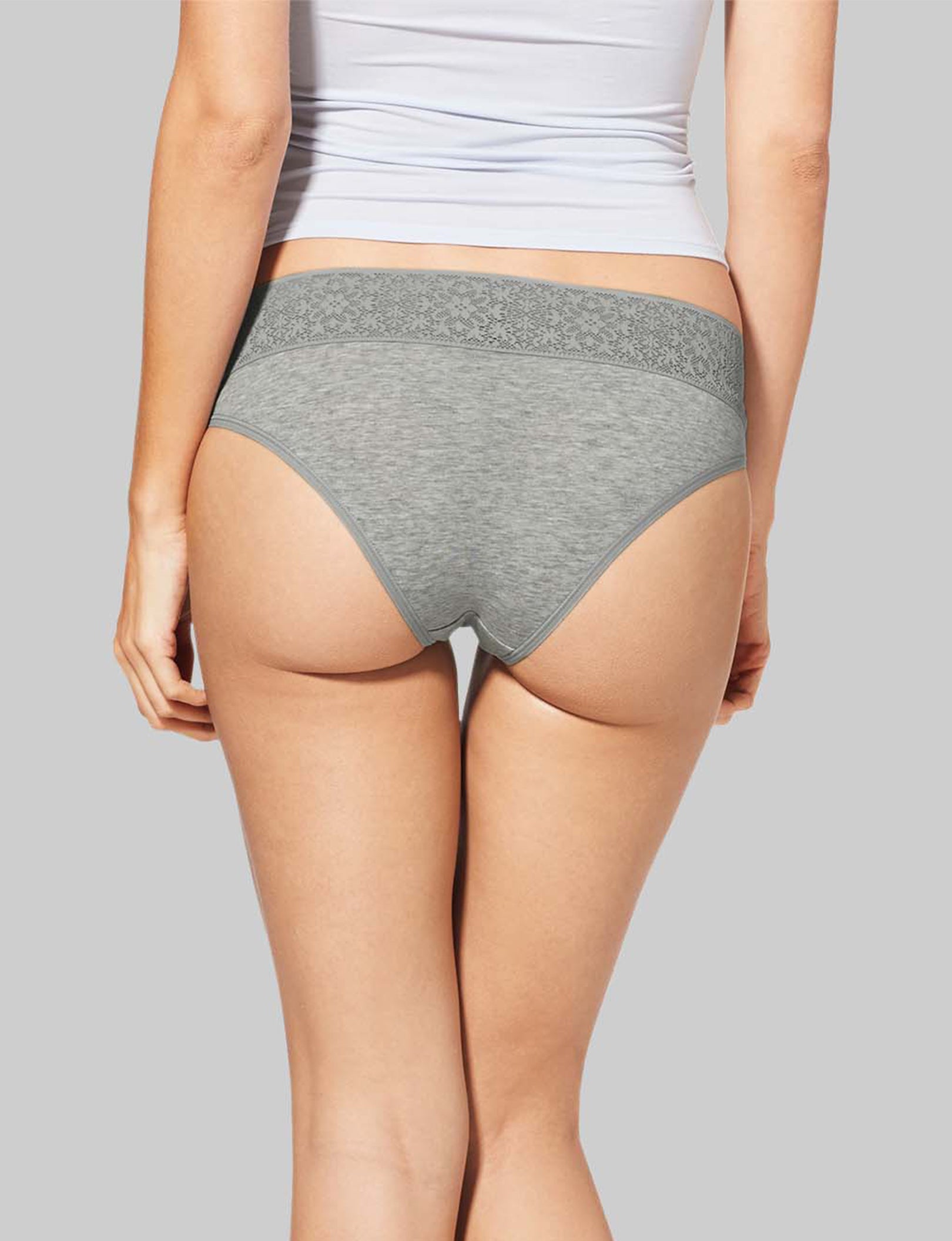 Women's Cool Cotton Cheeky, Lace Waist - Image 2